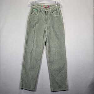 Empyre Pants Womens 2 Tori Corduroy Green Baggy Loose Skater Wide Wale 28x29